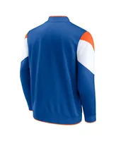 Men's Fanatics Blue, Orange New York Knicks League Best Performance Full-Zip Jacket