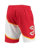 Men's Mitchell & Ness Red Atlanta Hawks 1986 Hardwood Classics 75th Anniversary Swingman Shorts