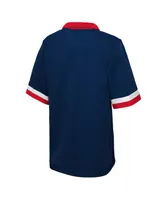 Big Boys Nike Navy Philadelphia 76ers 2021/22 City Edition Therma Flex Short Sleeve Collar Jacket