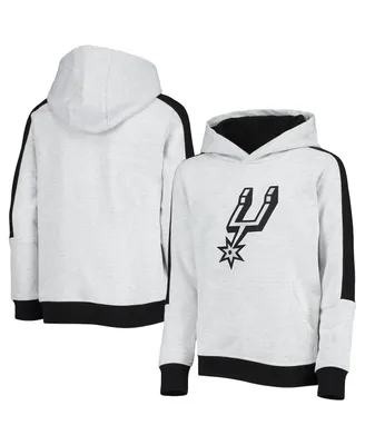 Big Boys Heathered Gray San Antonio Spurs Lived In Pullover Hoodie