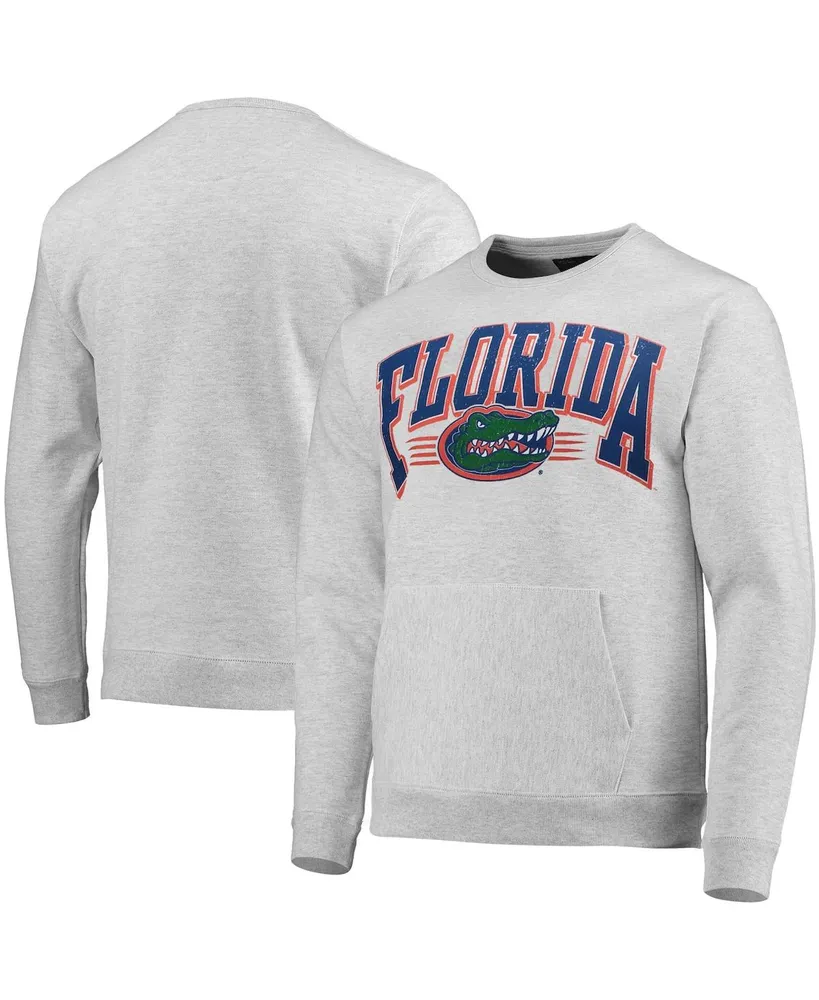 Men's League Collegiate Wear Heathered Gray Florida Gators Upperclassman Pocket Pullover Sweatshirt