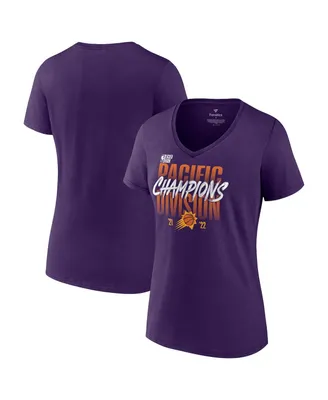 Women's Fanatics Purple Phoenix Suns 2022 Pacific Division Champions Locker Room V-Neck T-shirt
