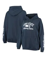 Women's Pressbox Navy Penn State Nittany Lions Rock n Roll Super Oversized Pullover Hoodie