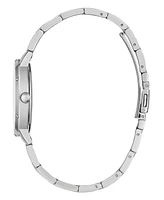 Guess Women's Silver-Tone Stainless Steel Bracelet Watch, 34mm