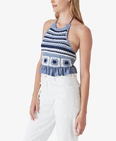 Lucky Brand Crocheted Halter Top