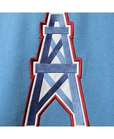 Men's '47 Powder Blue, Red Houston Oilers Lacer V-Neck Pullover Hoodie