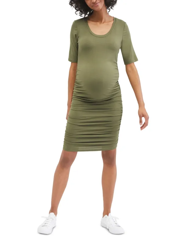 Motherhood Maternity Side-Ruched Maternity Dress