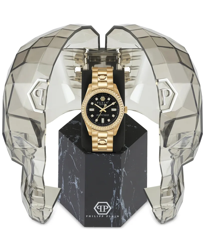 Philipp Plein Women's Queen Gold-Tone Stainless Steel Bracelet Watch 36mm