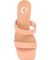 Journee Collection Women's Nolla Square Toe Sandals