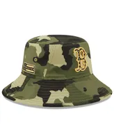 Men's New Era Camo Boston Red Sox 2022 Armed Forces Day Bucket Hat