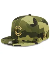 Men's New Era Camo Chicago Cubs 2022 Armed Forces Day 9FIFTY Snapback Adjustable Hat