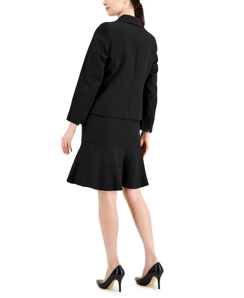 Le Suit Women's Shawl-Collar Skirt Suit