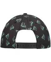Men's Flomotion Black Toothy Snapback Hat