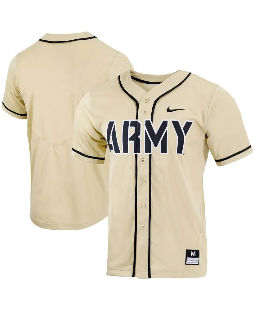 Men's Nike Gold Army Black Knights Replica Full-Button Baseball Jersey