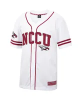 Men's Colosseum White, Maroon North Carolina Central Eagles Free Spirited Baseball Jersey