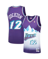 Men's Mitchell & Ness John Stockton Purple Utah Jazz 1996-97 Hardwood Classics Swingman Player Jersey