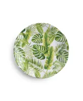 Q Squared Melamine Palm 8" Salad Plate Set/4