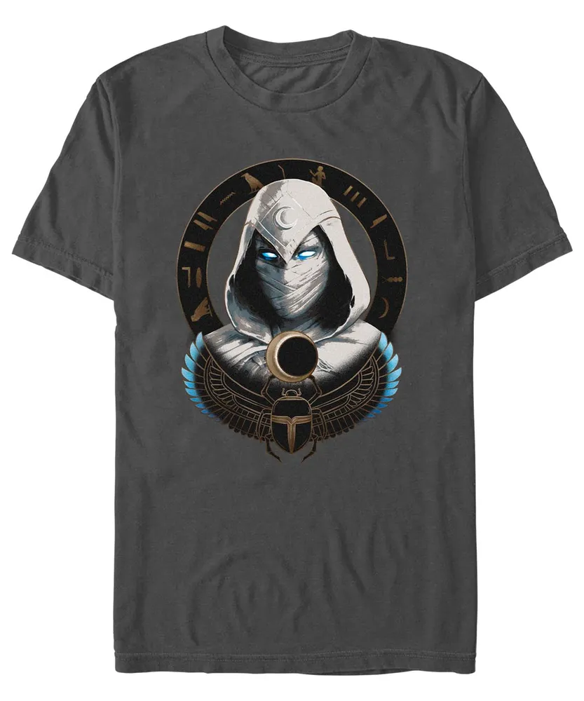 Men's Moon Knight Mask Badge Short Sleeve T-shirt