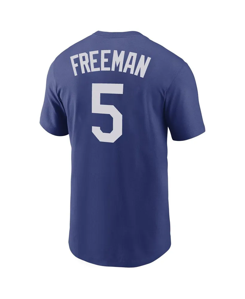 Men's Nike Freddie Freeman Royal Los Angeles Dodgers Player Name & Number T-shirt