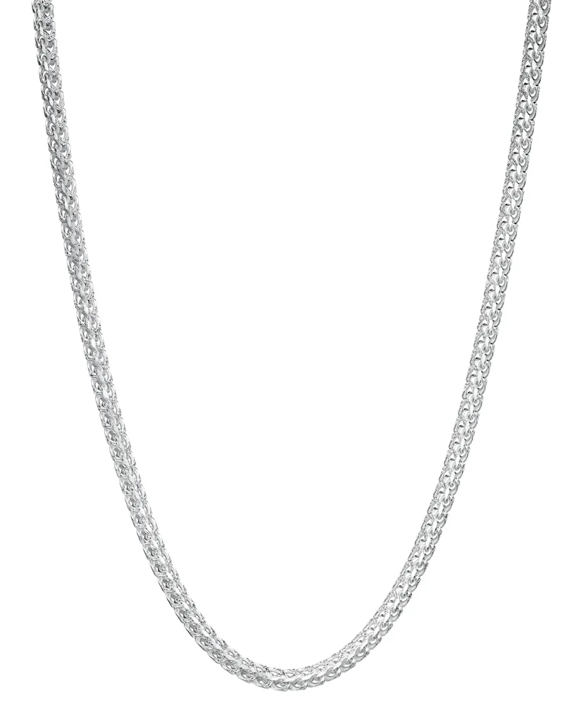 24" Two-Tone Franco Chain Necklace 14k Gold-Plated & Sterling Silver (Also Silver)