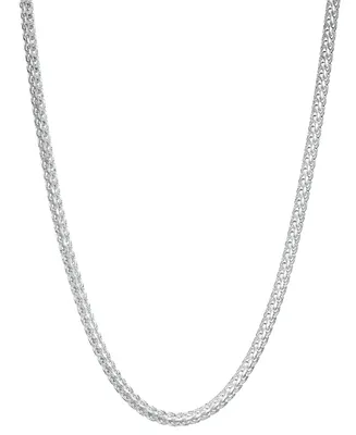 24" Two-Tone Franco Chain Necklace 14k Gold-Plated & Sterling Silver (Also Silver)
