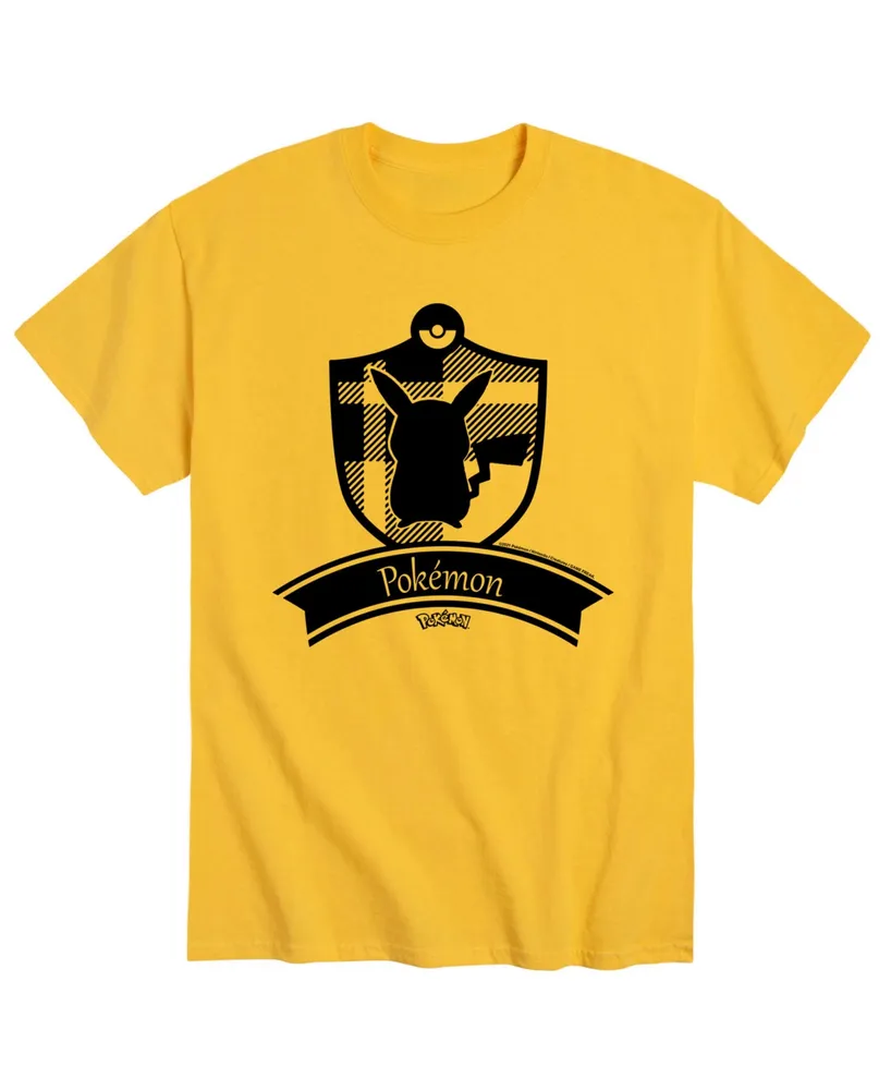 Men's Pokemon Silhouette Plaid Badge T-shirt