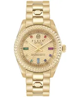 Philipp Plein Women's Queen Gold-Tone Stainless Steel Bracelet Watch 36mm