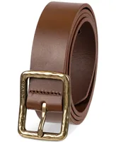 Levi's Women's Hammered Center Bar Buckle Casual Leather Belt