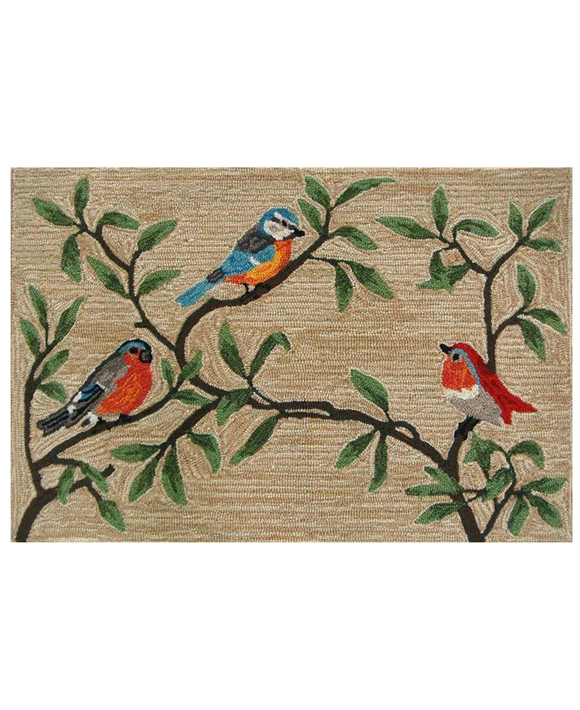 Liora Manne' Ravella Birds On Branches 2' x 3' Outdoor Area Rug