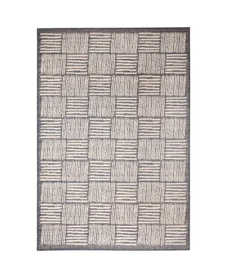 Liora Manne' Cove Squares 5'3" x 7'3" Outdoor Area Rug