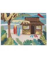 Liora Manne' Frontporch Tiki Hut 1'8" x 2'6" Outdoor Area Rug