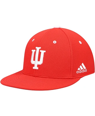Men's adidas Crimson Indiana Hoosiers On-Field Baseball Fitted Hat
