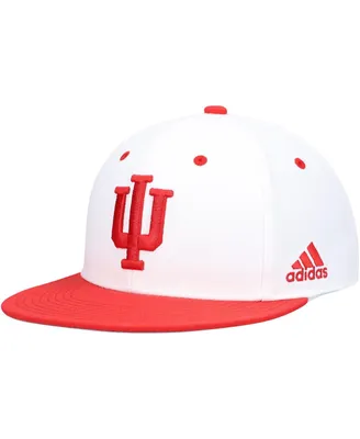 Men's adidas White Indiana Hoosiers On-Field Baseball Fitted Hat