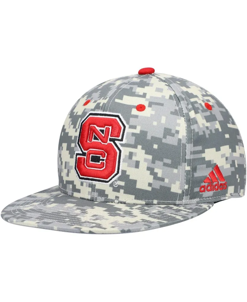 Men's adidas Camo Nc State Wolfpack Gray Undervisor On-Field Baseball Fitted Hat