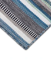 Liora Manne' Sonoma Malibu Stripe 3'6" x 5'6" Outdoor Area Rug