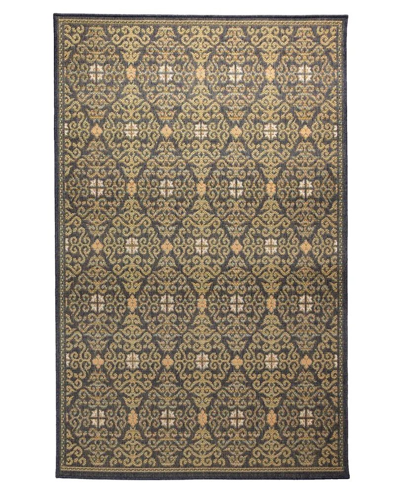 Liora Manne' Patio Suzani Diamonds 3'3" x 4'11" Outdoor Area Rug