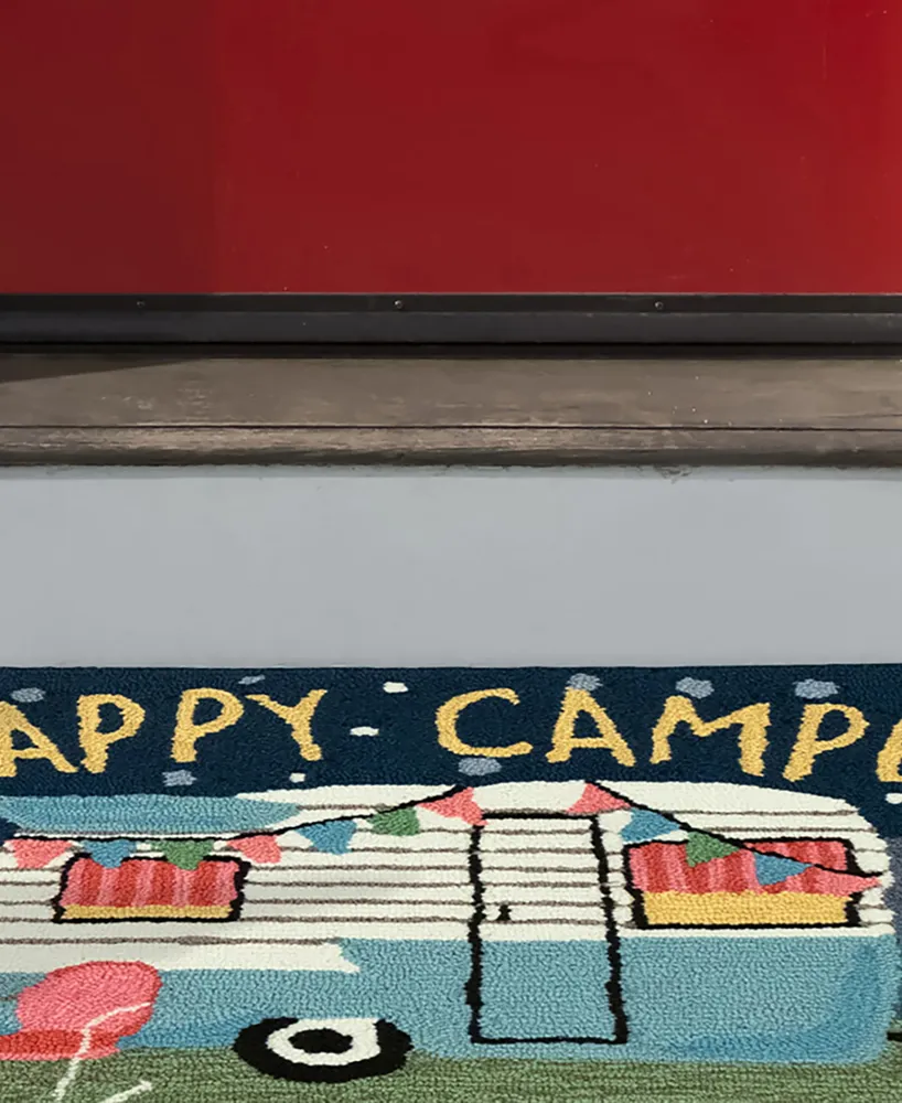 Liora Manne' Frontporch Happy Camper 2'6" x 4' Outdoor Area Rug