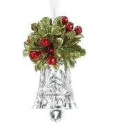 Kissing Krystals Teeny Mistletoe Krystal Bell Ornament