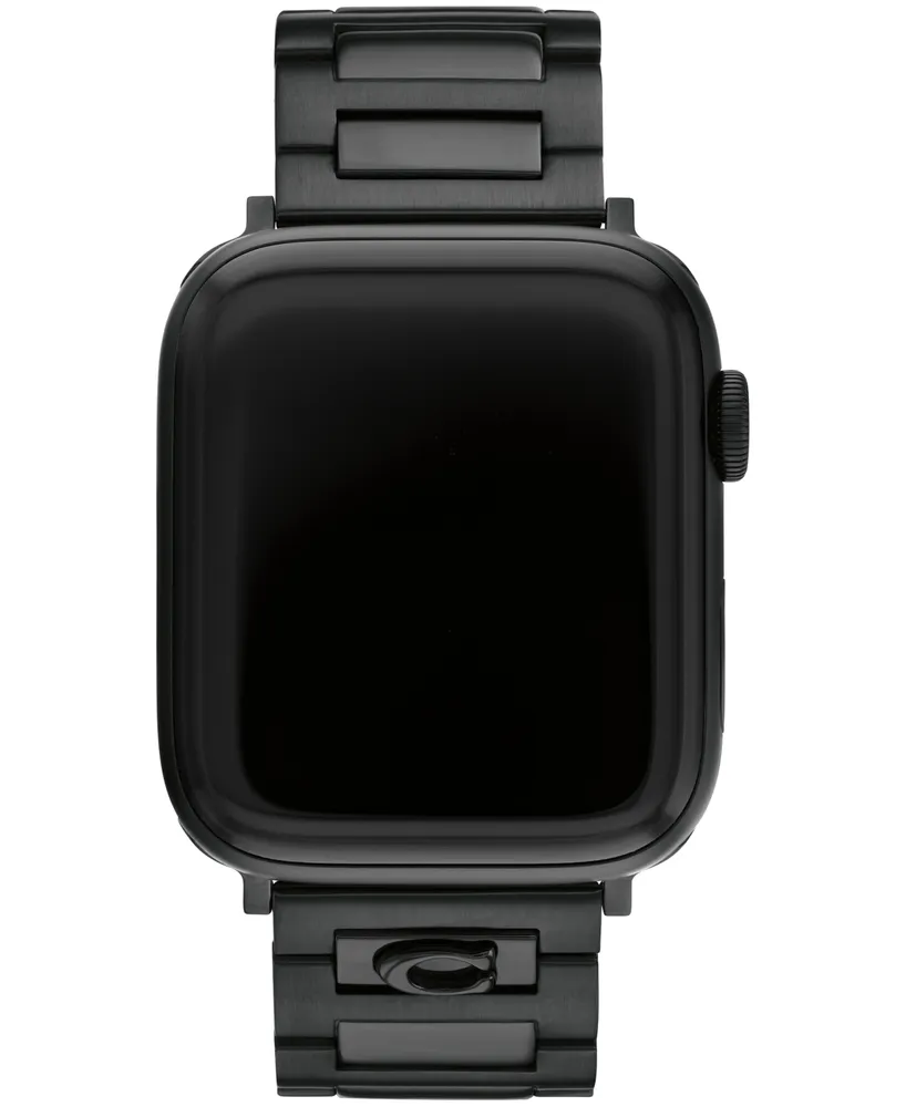 Coach Unisex Black Stainless Steel Bracelet for Apple Watch 42mm, 44mm, 45mm