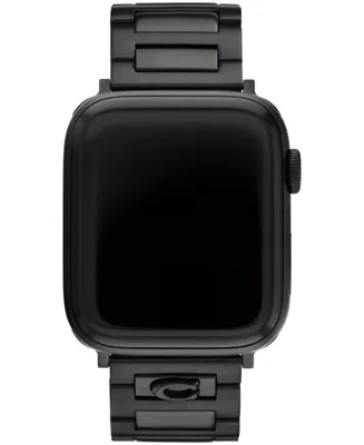 Coach Unisex Black Stainless Steel Bracelet for Apple Watch 42mm, 44mm, 45mm