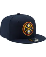 Men's New Era Navy Denver Nuggets official Team Color 9Fifty Adjustable Snapback Hat