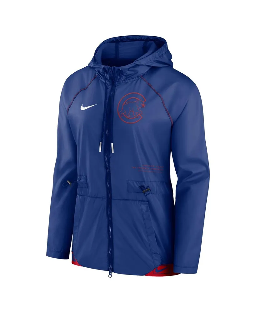 Women's Nike Royal, Red Chicago Cubs Statement Raglan Full-Zip Hoodie Jacket