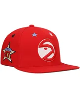 Men's Mitchell & Ness Red Atlanta Hawks Hardwood Classics 1997 Nba All-Star Weekend Top Star Snapback Hat