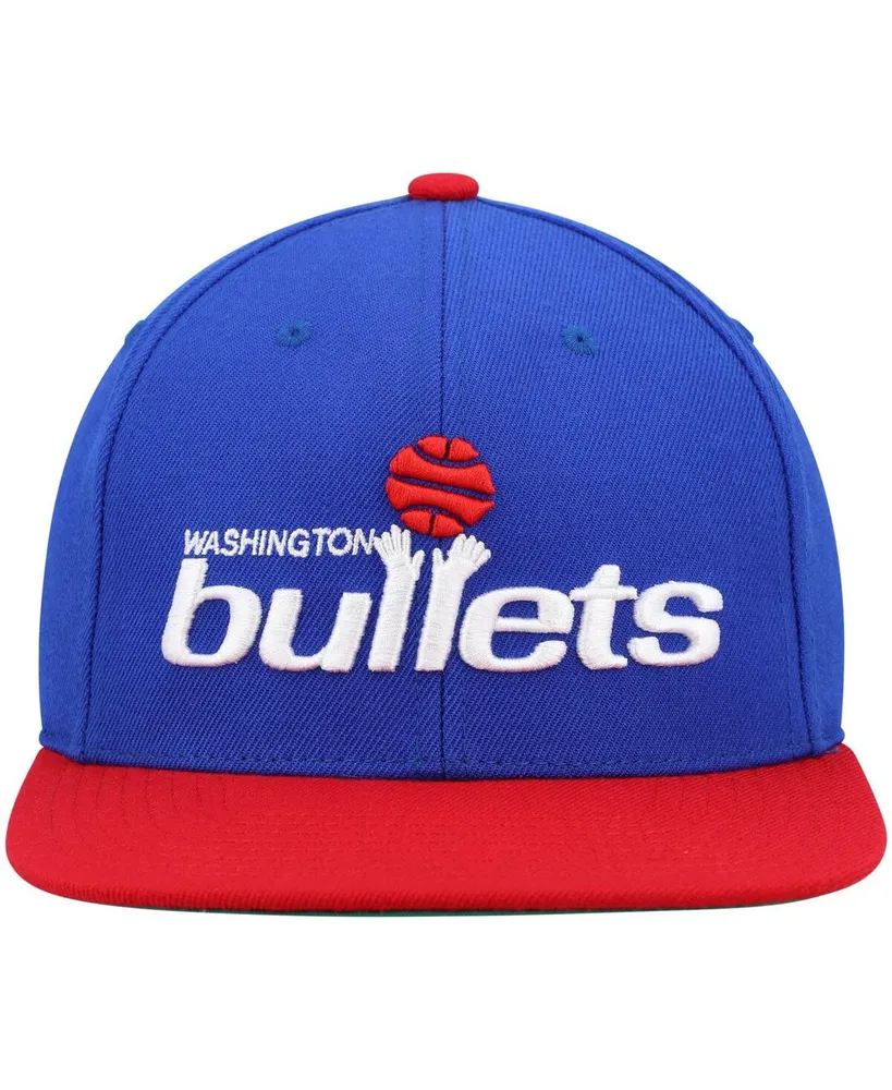 Men's Mitchell & Ness Blue, Red Washington Bullets Hardwood Classics Team Two-Tone 2.0 Snapback Hat