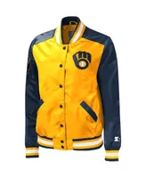 Women's Starter Gold Milwaukee Brewers The Legend Full-Snap Jacket