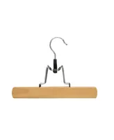 Wooden Maple Clamp Pants Hangers, Set of 16