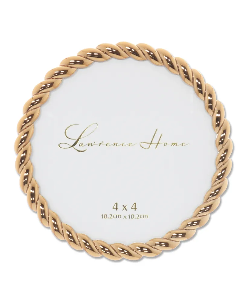 Round Metal Picture Frame With Rope Design