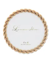 Round Metal Picture Frame With Rope Design