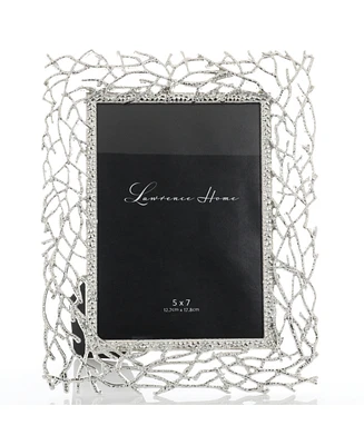 Branch Design Metal Picture Frame, 5" x 7" - Silver