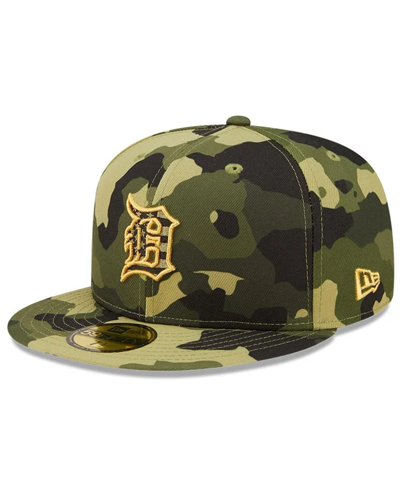 Men's New Era Camo Detroit Tigers 2022 Armed Forces Day On-Field 59Fifty Fitted Hat
